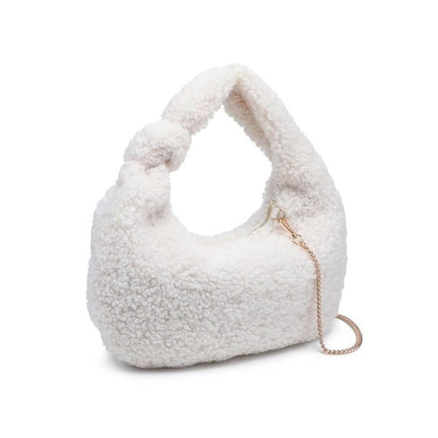 Charlene Sherpa Shearling Shoulder Bag - Urban Expressions - Ivory